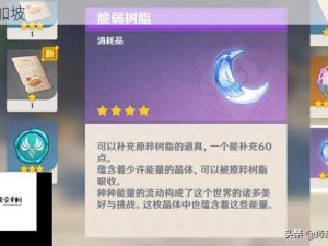 原神浓缩树脂图纸获取攻略与资源管理技巧分享