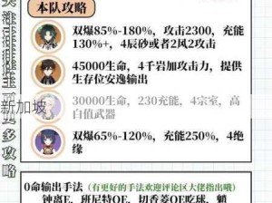 原神香菱辅C全攻略，武器圣遗物搭配及资源管理详解