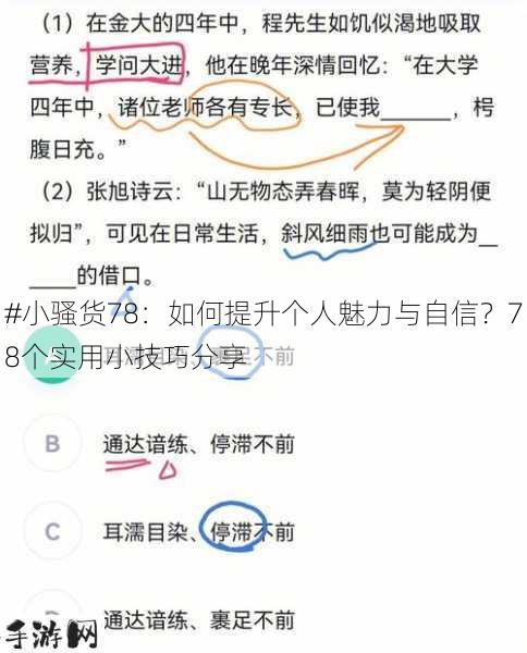 #小骚货78：如何提升个人魅力与自信？78个实用小技巧分享