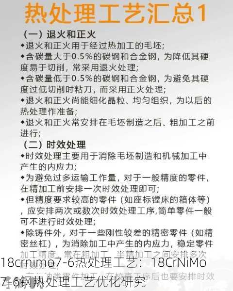 18crnimo7-6热处理工艺：18CrNiMo7-6钢热处理工艺优化研究